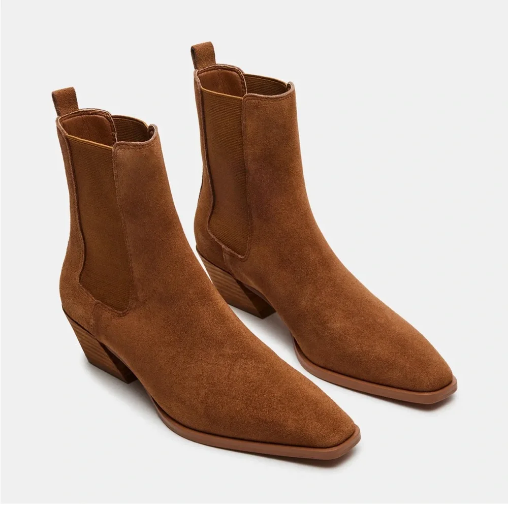 BRAND NEW Steve Madden Women’s Brown Suede Boots - Picture 1 of 8